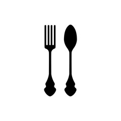 fork and spoon icon vector template