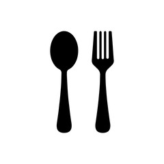 fork and spoon icon vector template