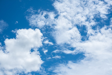 Sky and clouds on a bright day after rain