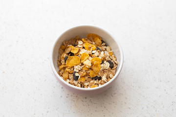 a plate of breakfast cornflakes