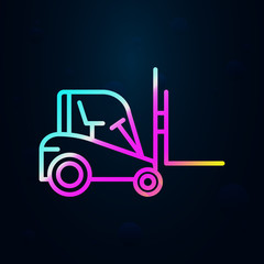 Industrial forklift nolan icon. Simple thin line, outline vector of consruction machinery icons for ui and ux, website or mobile application