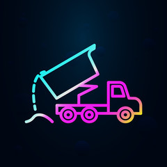 Dam truck nolan icon. Simple thin line, outline vector of consruction machinery icons for ui and ux, website or mobile application