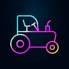 Farm tractor nolan icon. Simple thin line, outline vector of consruction machinery icons for ui and ux, website or mobile application