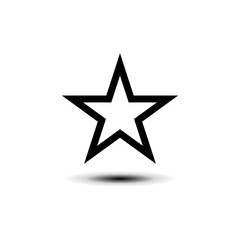 Star icon in trendy flat design
