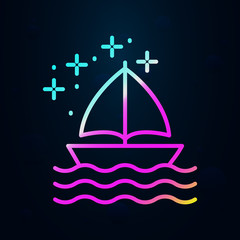 Diving sailboat nolan icon. Simple thin line, outline vector of diving icons for ui and ux, website or mobile application