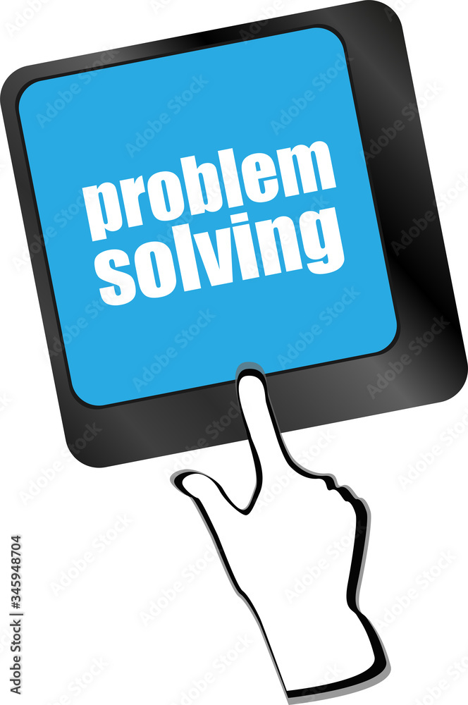 Poster problem solving button on computer keyboard key