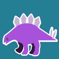 Illustration of a Colorful dinosaurs image. Cute and children love. Soft colors vector.
