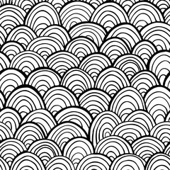Fototapeta na wymiar Abstract seamless hand-drawn pattern