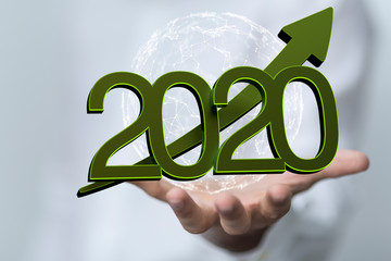 the 2020 business year up goals and  success illustration