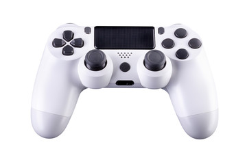 White video game joystick gamepad isolated on a white background © Vasyl Onyskiv
