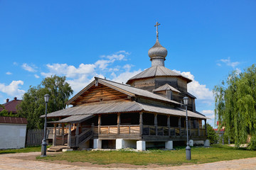 An old wooden Church on the island of Sviyazhsk in Kazan.