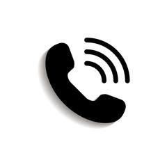 Telephone icon in trendy flat design