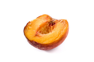 Piece of peach fruit