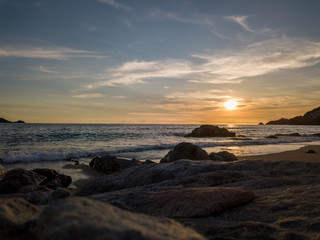 The atmosphere of the sun at the kata  tranquil beach of Kalim Patong