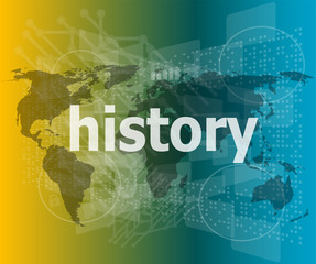 Time concept: history on digital background