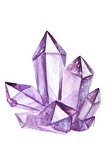 watercolor lilac crystal