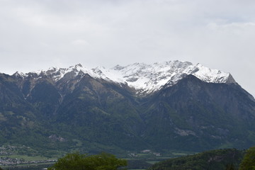Naklejka na ściany i meble Berglandschaft in der Schweiz
