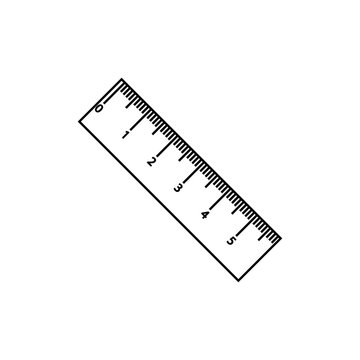Ruler icon trendy flat design
