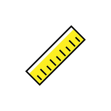 Ruler icon trendy flat design