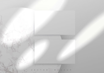 Business card Mockup. Sunray. Transparent shadow