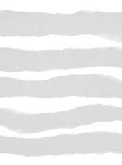 White torn paper collection, ripped blank mockup.