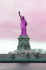Fototapeta premium Statue of liberty in New York, Manhattan, US travel - stock photo
