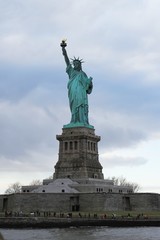 Fototapeta na wymiar Statue of liberty in New York, Manhattan, US travel - stock photo