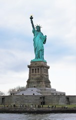 Fototapeta premium Statue of liberty in New York, Manhattan, US travel - stock photo