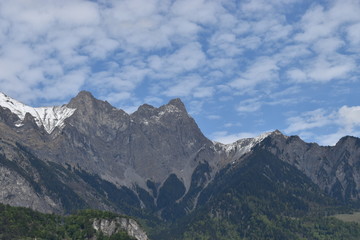 Naklejka na ściany i meble Berglandschaft in der Schweiz