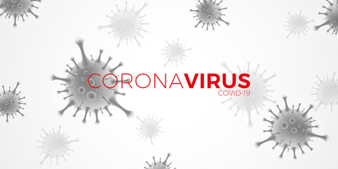 Coronavirus disease COVID-19 infection  pathogen respiratory influenza covid virus cells. New official name for Coronavirus disease named COVID-19.Vector illustrationПечать