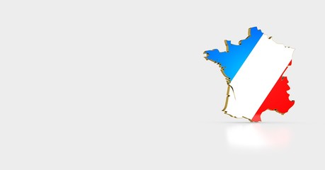 Obraz premium 3d Digital France map country illustration