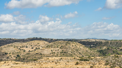 Fototapeta na wymiar Magnificent mountain landscape on a sunny day, Cyprus.
