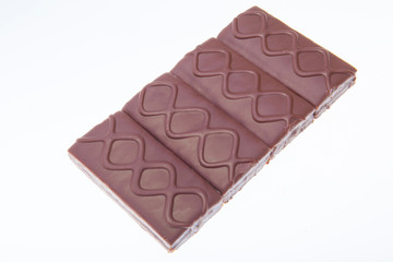 Crunchy chocolate biscuits isolated on the white