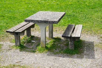 Rastplatz an einer Autobahn, Schweiz