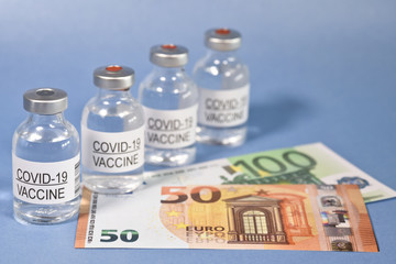 santé covid-19 coronavirus vaccin argent euro billet prix