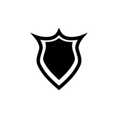 Shield icon in trendy flat design