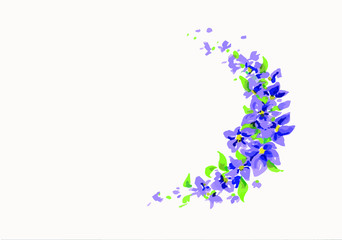 Floral botanical flower. Watercolor floral frame border illustration. 