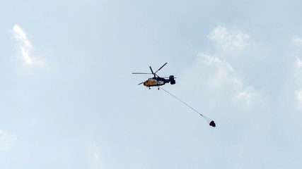 Helocopter Ka 32 on fire operation, Cyprus.