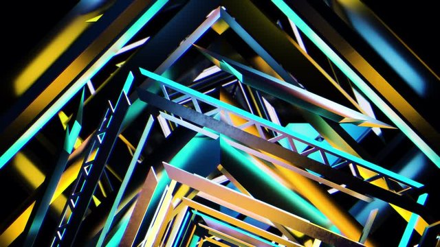 machine runner 3d abstract motion background vj loop no.08