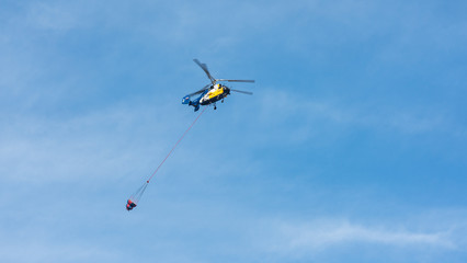 Helocopter Ka 32 on fire operation, Cyprus.