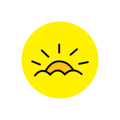 Summer Sun Icon Vector Logo