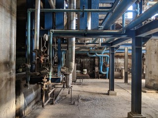Fototapeta na wymiar old factory pipes