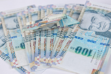 Peruvian money. Dinero peruano