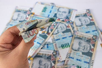 Peruvian money. Dinero peruano