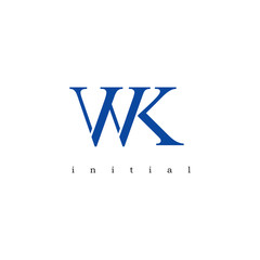 WK logo initial letter in geometric style design.