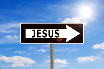 road sign to Jesus