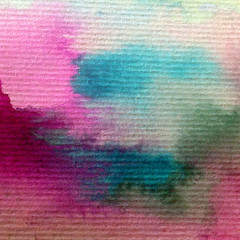 Watercolor abstract bright colorful textural background handmade . Painting of sky and clouds during sunset . Modern seascape . Shine	