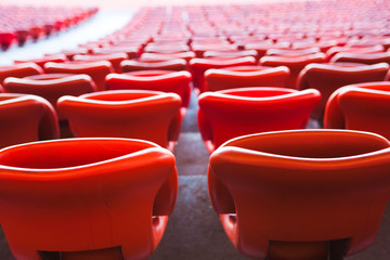 Empty seats in sports stadium
