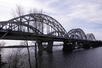Obraz premium Railway bridge in the city of Kiev
