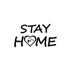 Stay at home icon vector collection